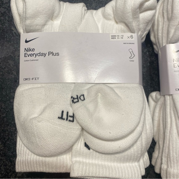 Lot of 2x Nike Everyday Plus Cotton Cushioned Crew Dri-Fit Socks Sz L 12 Pairs - Picture 4 of 5